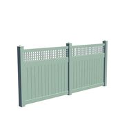 Vinyl Privacy Fence with Lattice v3