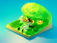 Bilbo Baggins House - Low Poly