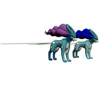 3D Imprimir Pokémon Raikou Enshi Suicune Modelo Toy, GK personalizar a cor,  três Pokémon sagrados, 1