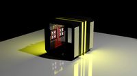 Futuristic LED cube