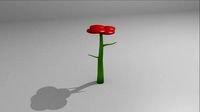 low poly flower