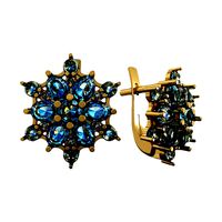 Earrings with Topazes | 3D