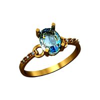 Ring with Topaz 899 | 3D