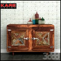 Комод Kare Sideboard Epoca Color + Venini Bolle Bottles