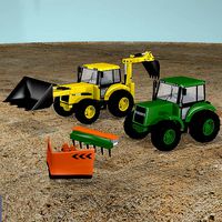 Tractor and Backhoe