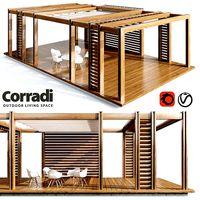 Pegola Corradi outdoor living space
