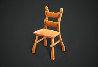 Stylized Chair PBR Game Ready