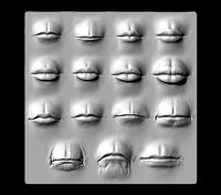 Lip Set 1 VDM Brush and Highpoly