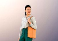 Francine 11287 - Asian Business Woman With Handbag