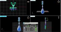 Diamond Earring 3d model