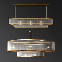 Marais Linear and Marais Round Chandelier Set