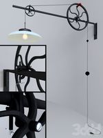 Circa 1930 Adjustable Pulley Sconce
