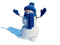 Snowman with hat and mittens