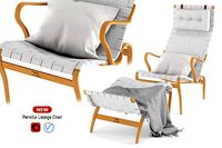 Pernilla lounge chair and Ottoman by Bruno Mathsson for Dux