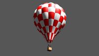 Red Balloon Checkered - Balao Vermelho Quadriculado