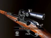 Mosin WW2 ussr Rifle with PU scope PBR