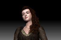 Maisie Williams 3d zbrush sculpting render with texture
