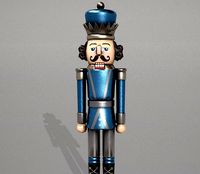 Glittery Blue Nut Cracker