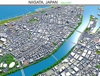 Niigata City in Japan 70km