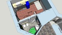 modello bagno con lavatrice
