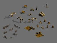 Stele-wall-wood-props