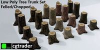 Low Poly Tree Trunk Variety Pack