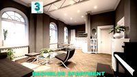 Bachelor Studio Apartment Scene - 3DS MAX