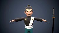 Stylized Samurai rigged PBR --A2