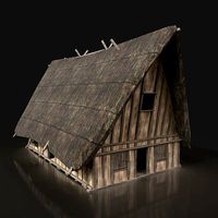 Next Gen AAA THATCHED DARK MEDIEVAL WOODEN HOUSE COTTAGE HUT