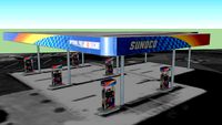 Sunoco Service Station pumps