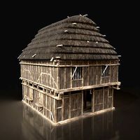 Next Gen AAA THATCHED FANTASY MEDIEVAL WOODEN GRANARY SILO HOUSE