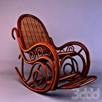 кресло-качалка из ротанга