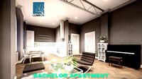 Bachelor Studio Apartment Scene - Lumion
