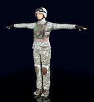 Militay female 3d model