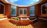 Central courtyard