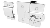 Toilet Partition Latch & Strikeplates - Stamped Steel