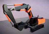 Excavator Rigged and Low-Poly