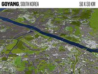 Goyang South Korea 50x50km