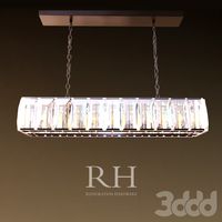 RH HARLOW CRYSTAL RECTANGULAR CHANDELIER (4 size)