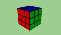 Solved Rubix cube