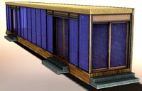 Glazed veranda with sliding doors