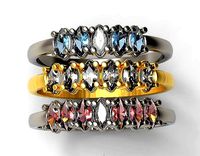 Set  of Three Navette Rings | 3D