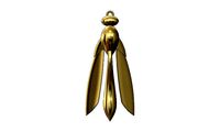 Gold Wasp dragonfly pendant | 3D