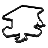 0087 Masters cap with scroll 2 cookie cutter | 3D