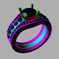 Classic beauty Diamond Ring 3D print Anello fascia an 206 | 3D