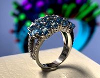Engagement Ring and Band 3D print model anello fascia an 189 | 3D