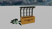 12x8 ft Steel Tube Trellis w/2x12' Arbor Panel on Top 02