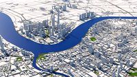 shanghai city center 3d model