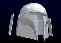Boba and Jango Fett Deathwatch inspired Helmet with bolt on ears | 3D