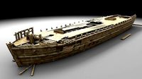 Wooden shipwreck 1